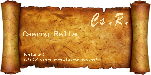 Cserny Rella névjegykártya